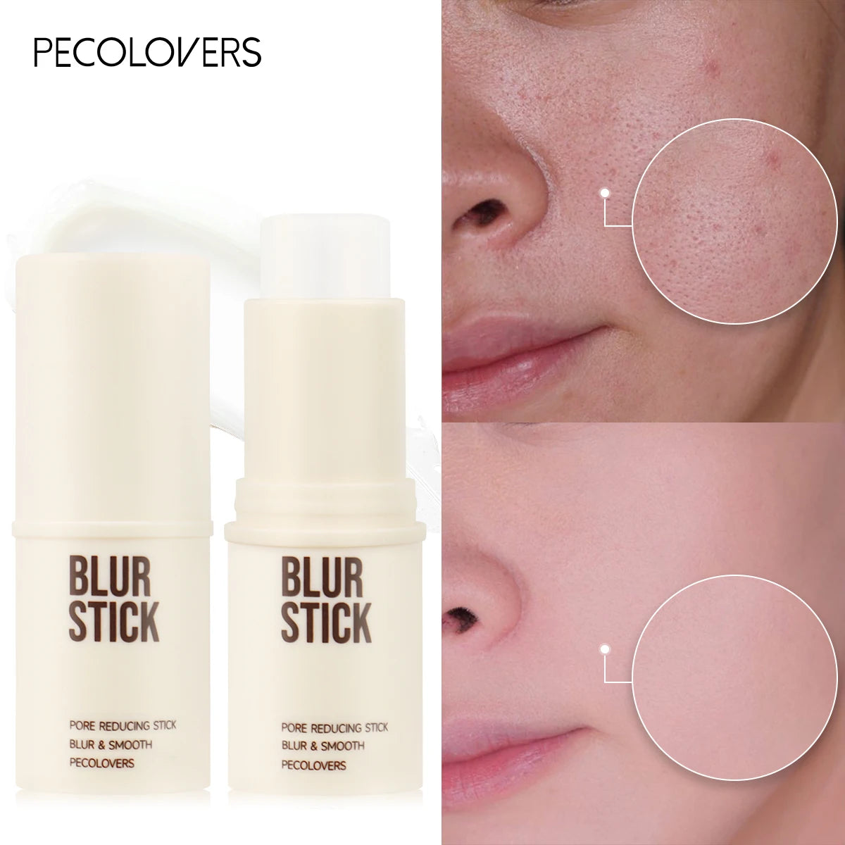 Invisible Pore Base Stick,Facial Makeup Front Milk,Facial Matte Stick,Natural Finish Concealer