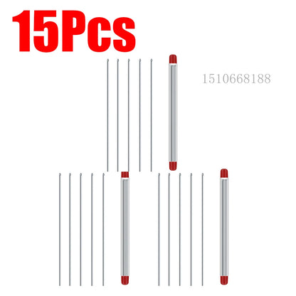 5-20Pcs Earthworm Hooking Needle Stainless Steel Earthworm Gas Needle Portable Hollow Fishing Worm Penetrating Driller Fish Tool
