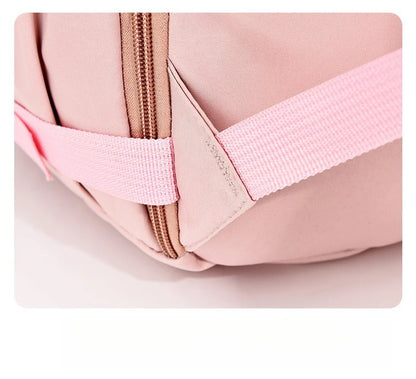 Lightweight Large Travel Backpack, Solid Color Minimalist Multifunctional Student School Bag