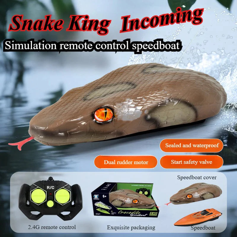 High Speed RC Boat Remote Control - Waterproof Kids Pool Racing Toy for Outdoor Lakes & Ponds Ideal Birthday Gifts For Kids Boys