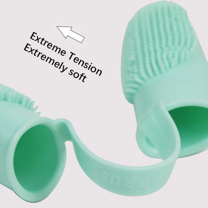 Dual Finger Set Pet Toothbrush Oral Cleaning Dog Flexible Durable Suppleness Toothbrush Safe Non-toxic Easy Clean Pet Products