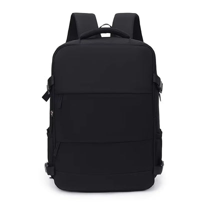 Lightweight Large Travel Backpack, Solid Color Minimalist Multifunctional Student School Bag