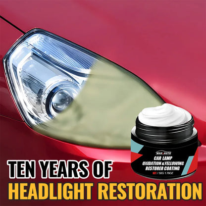 Car Headlight Restoration Polishing Kit - Scratch Remover & Oxidation Cleaner Repair Paste for Headlamp Assembly