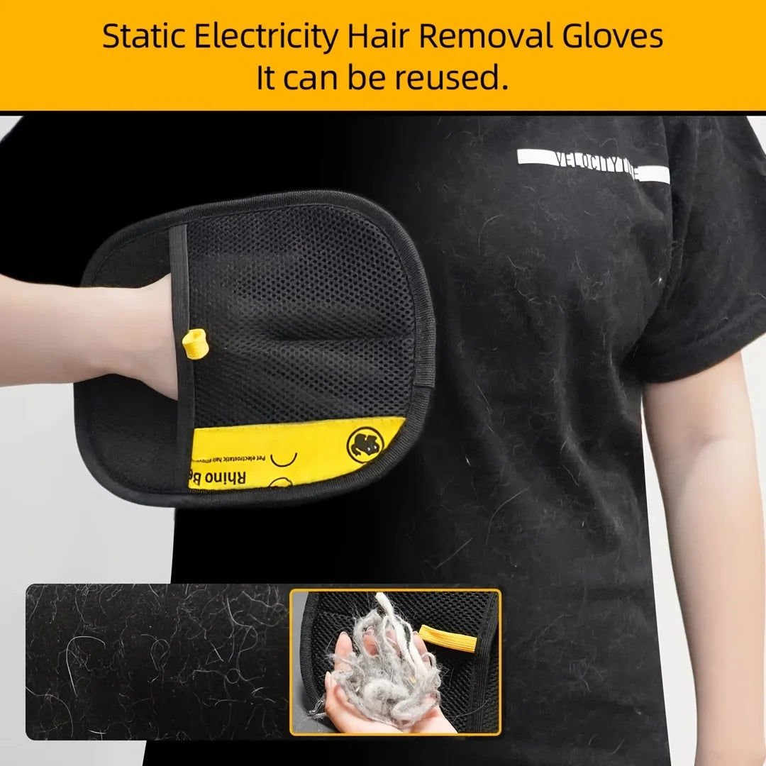 Pet Electrostatic Hair Removal Gloves Are Essential Tools for Grooming and Caring for Cat and Dog Hair Hair Removal Clothes Sofa