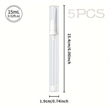 5/10/15ml Clear Foundation Dispenser Bottle Portable Travel Essence Sample Container Airless Vacuum Eye Gel Cream Empty Tubes