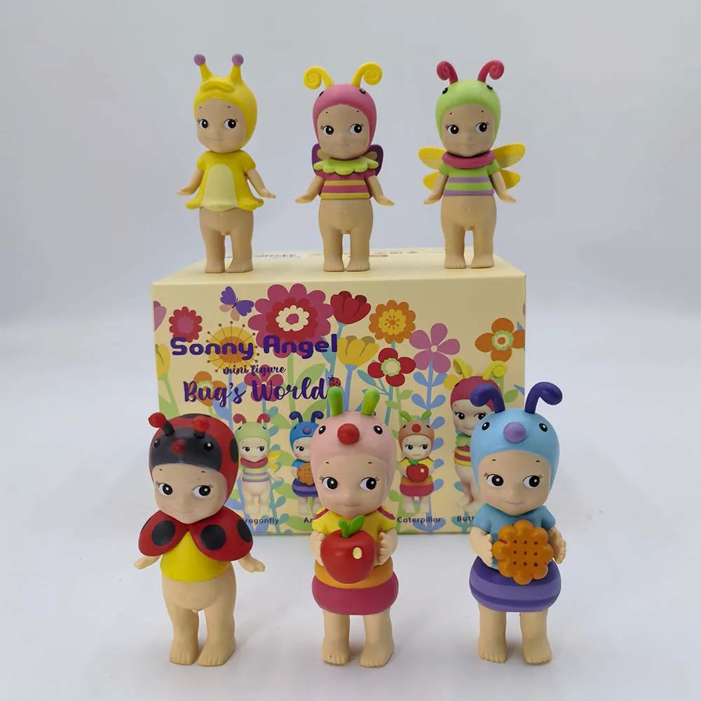 Sonny Angel Bug'S World Blind Box Ladybug Ant Snail Angel Cute Doll Mini Figure Anime Handmade Ornament Model Decor Toys Gift