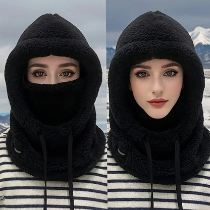 1/2pcs Winter Warm Balaclava Thermal Windproof Ski Hood Motocycle Face Cover Polar Fleece Adjustable Cycling Neck Cover Mask