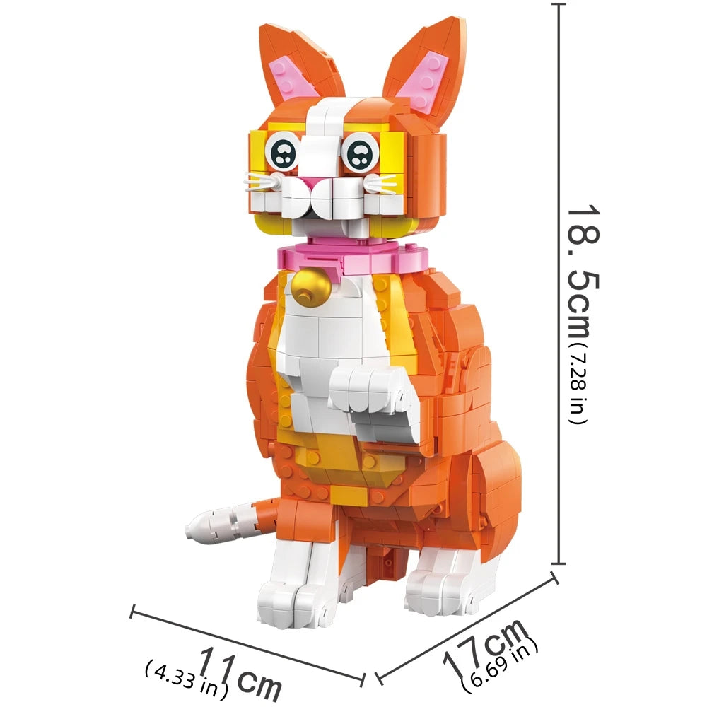 Knew Built Cute Pink Smile Pig Micro Mini Building Blocks Toy - Bringer of Good Mood and Fortune Bricks Deco at Home Office
