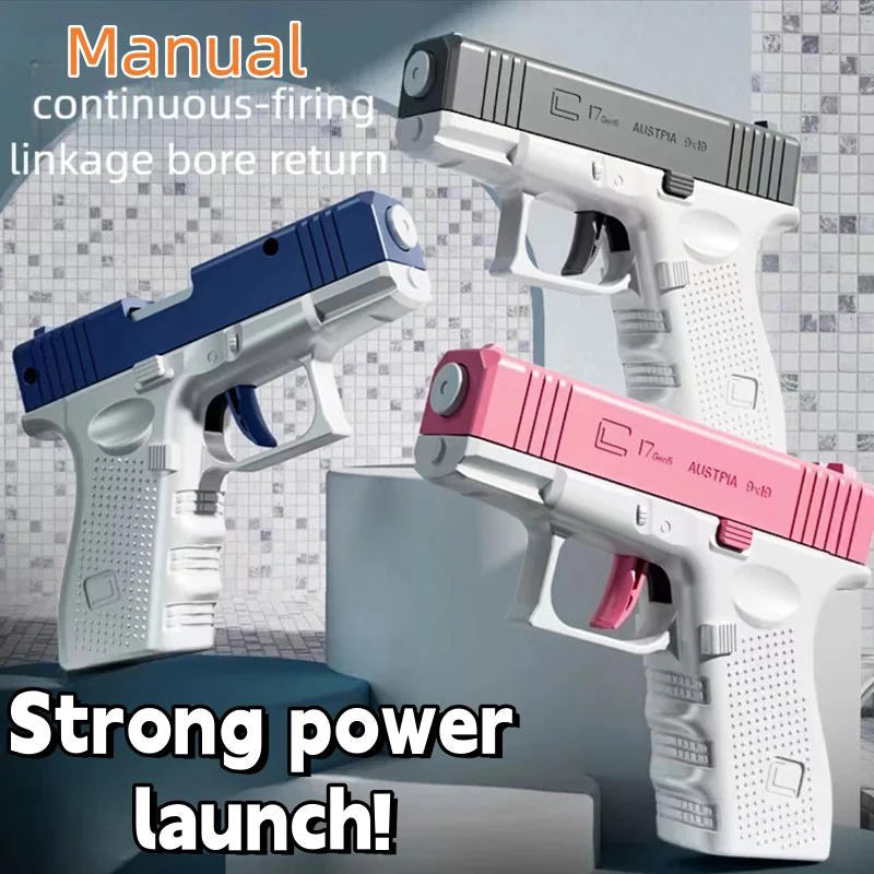 Hot selling mini handgun water gun, summer outdoor children's manual continuous firing toy water gun toy