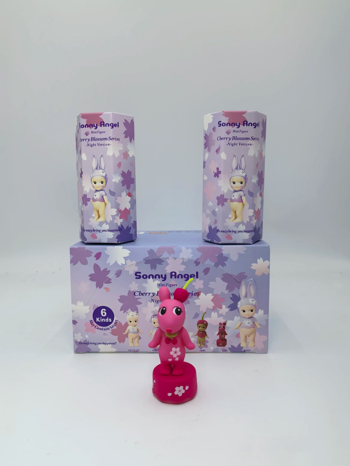 Sonny Angel Blind Box Purple Cherry Blossom Series Nigbt Minifigure Version Decoration Cute Mystery Surprise Giff