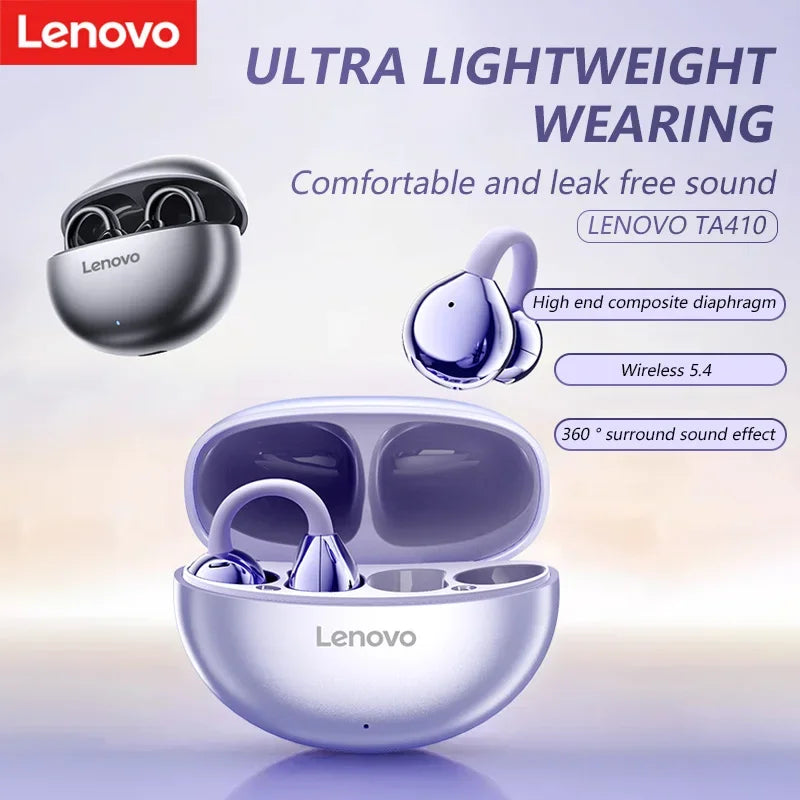 Lenovo Wireless Bluetooth 5.4 Earphones TWS Panoramic Sound Effects Ultra Long Battry Life Headphones Comfortable To Wear TA410