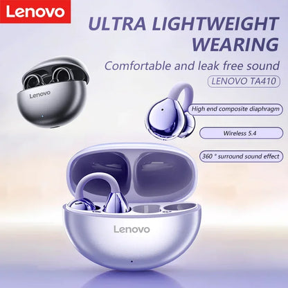 Lenovo Wireless Bluetooth 5.4 Earphones TWS Panoramic Sound Effects Ultra Long Battry Life Headphones Comfortable To Wear TA410