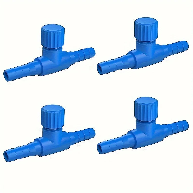 Aquarium Air Control Valve, 4pcs, Adjustable One-Way Air Flow Regulator, Fish Tank Accessories