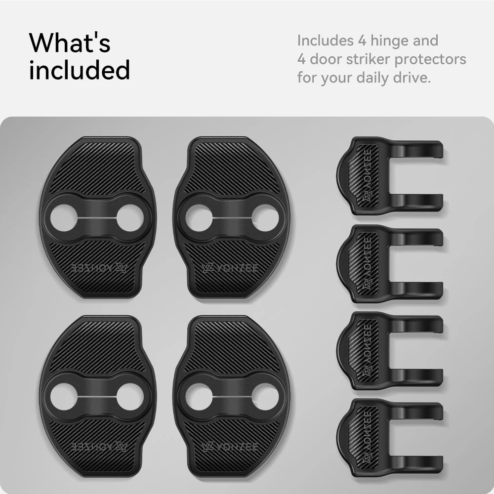 YZ For Tesla Model 3 Y YL Highland Juniper Car Door Lock Cover Protection Absorbing Pad Anti-Collision 2026 Car Accessories
