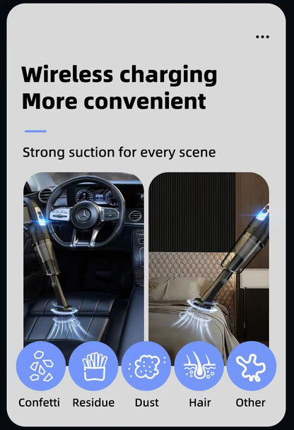 Wireless vacuum cleaner car mounted multifunctional handheld vacuum cleaner strong suction rechargeable car home dual-use