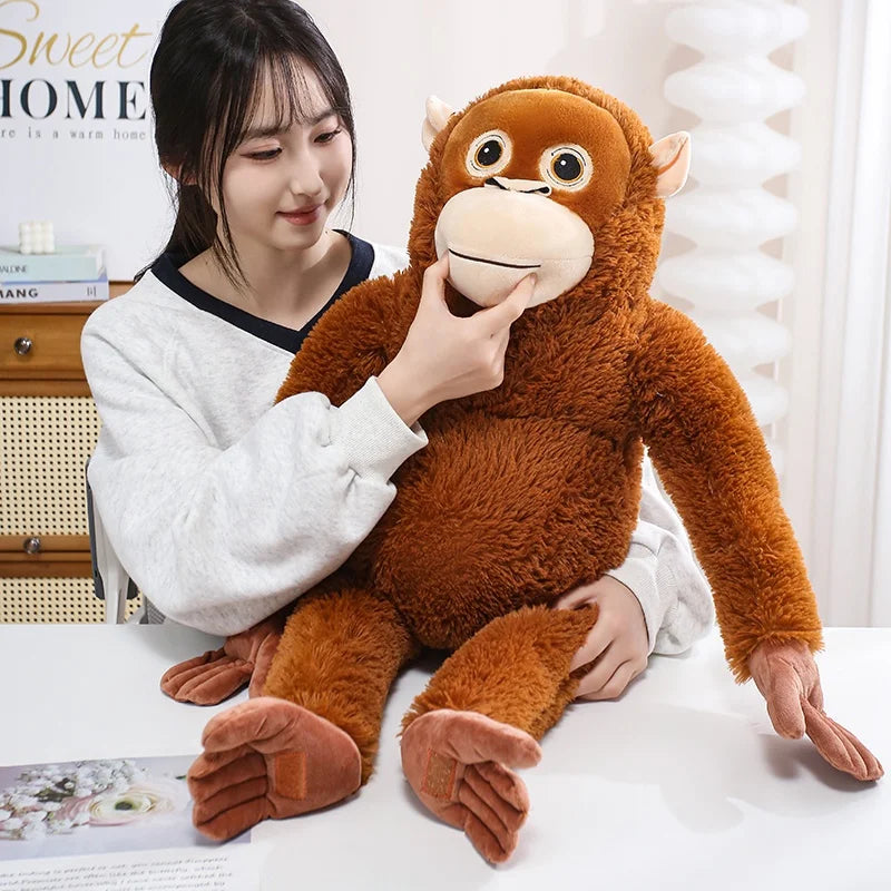 30-90CM Cartoon Gorilla Plush Toy Chimpanzees Punch Monkey Soft Stuffed Doll Decor Girls Birthday Gift Orangutan Plushies Dolls
