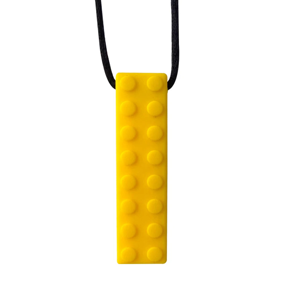 1pcs Silicone Teether Kids Chew Necklace Sensory Chewy Pendant Oral Motor Toys Therapy Tools for Autism ADHD Children's Goods