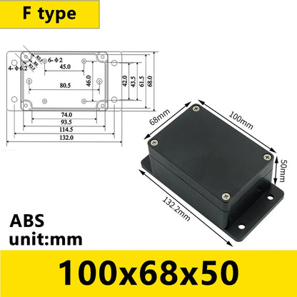 Black Outdoor Waterproof Enclosure Plastic Box Electronic Project Instrument Case Electrical Project Box Junction Box Housing