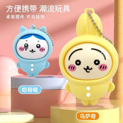 Chiikawa Anime Face Changing Toy – Press To Transform Expression Keychain Figure Hachiware Usagi Kawaii Gift Collectible Toy