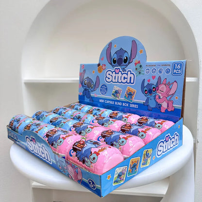 Disney New Stitch Blind Box Capsules Surprise Backpack Accessories Keychain Pendant Doll Hanging Rope Doll Toy Gifts Trendy Play