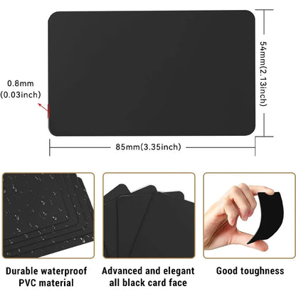 HACHANLUN 5-10PCS NTAG215 Blank NFC Cards PVC Tags NFC215 Black Card 13.56Mhz TagMo Waterproof RFID NFC Phone 504 bytes