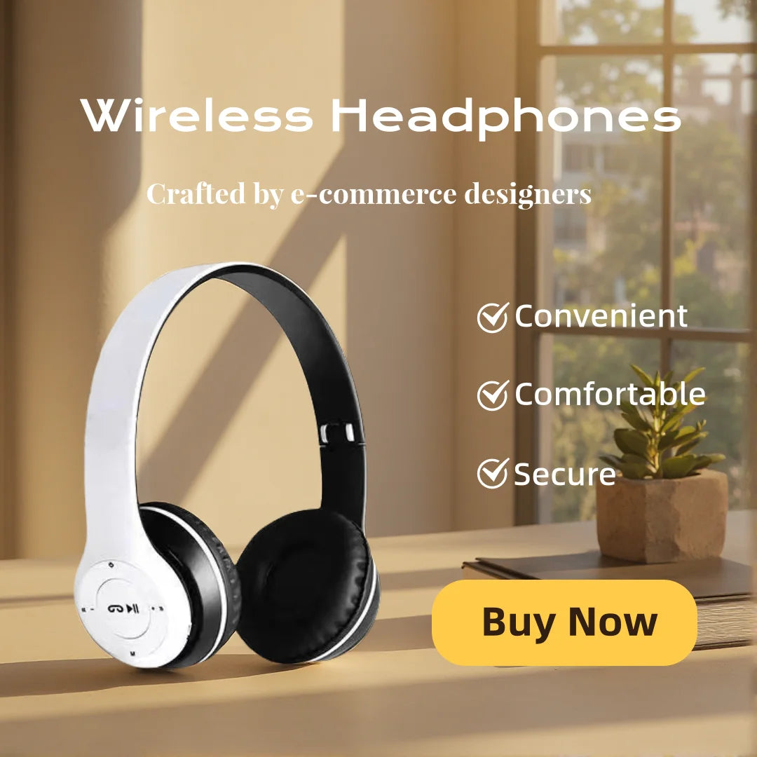 Hifi Sound Bluetooth Headphones Wireless Over-Ear Headsets with Microphone Noise Reduction Comfortable for Travel And Home Use