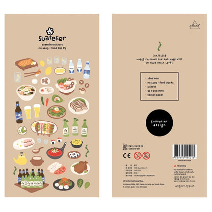 Korean Import Original Suatelier Collection Kawaii Daily Stickers Scrapbooking Diy Journal Stationery Sticker Deco Art Supplies