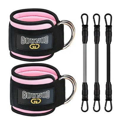 2pc/3pc GOUNOD Fitness Ankle Straps Adjustable D-Ring Support Cuffs Gym Leg Strength Workouts Pulley With Buckle Sports Guard