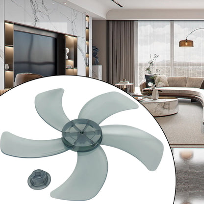 16 Inch Household Plastic Fan Blade Five Leaves With Nut Cover For Pedestal Transparent Table Stand Fanner General Accessories