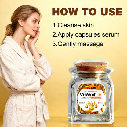 Vitamin E Deep Moisturizing Capsule Essence–Hydrates Smooths Skin. Formulated Squalane Vitamin 18/30/48/60/90/180 Capsules