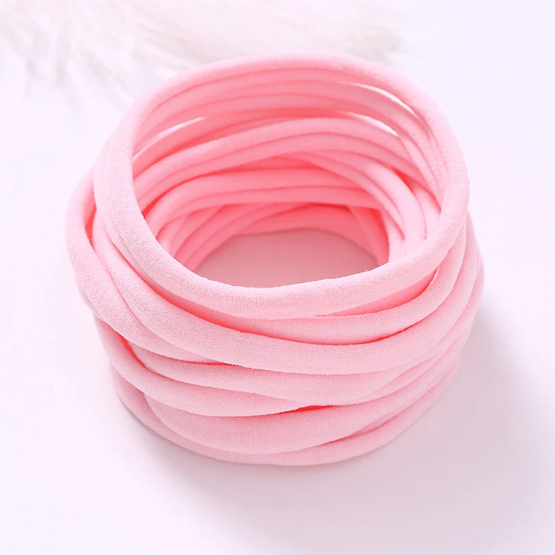 10pcs/lot Nylon Headband Baby Girl Accessories For Children's Hair Elastic Bands For Girls Toddler Headdress Baby Turban