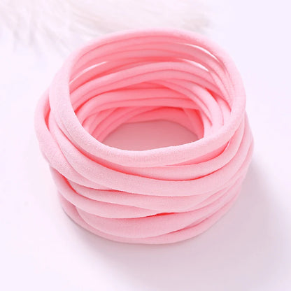 10pcs/lot Nylon Headband Baby Girl Accessories For Children's Hair Elastic Bands For Girls Toddler Headdress Baby Turban