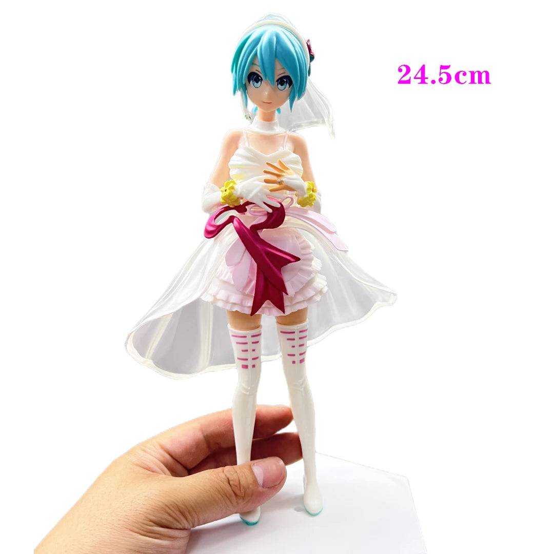 Anime Figure Cherry Blossoms Dress Action Figures Kawaii Swimsuit Vocaloid PVC Collectible Model Toys Girl Gift