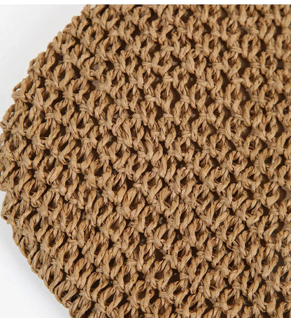 Straw woven bag, single shoulder, women's fashionable weaving, ins style, seaside beach, crossbody bag for women