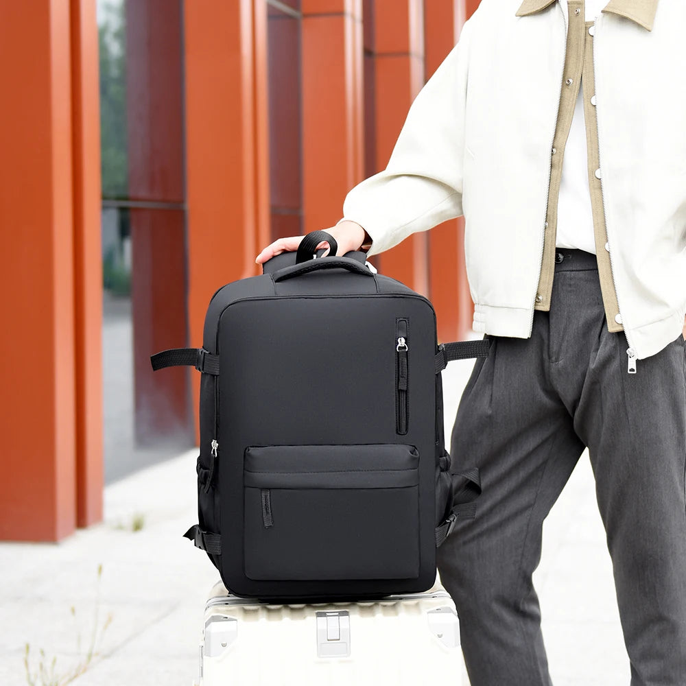 2-Piece 40×30×20cm 180 °   Full Opening Backpack Set, Large Carry-On with Tote Bag for Travel, Business, School & Daily Commuting