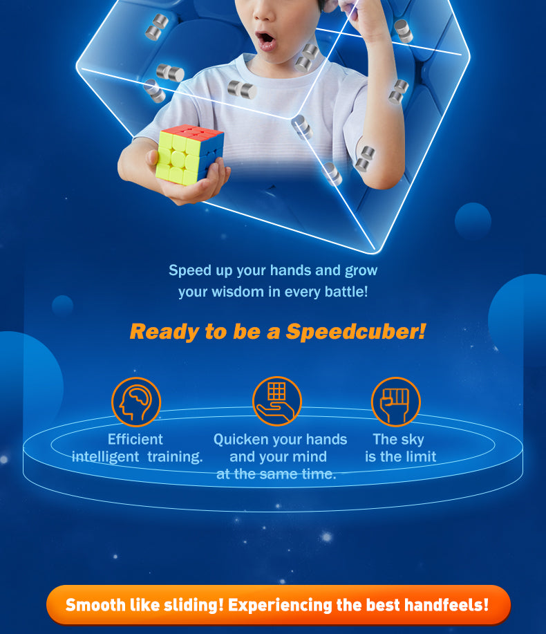 GAN Monster GO 3x3 M EDU Magnetic Magic Speed Cube Stickerless Professional Fidget Toys GAN MSG EDU 3X3 Cubo Magico Puzzle