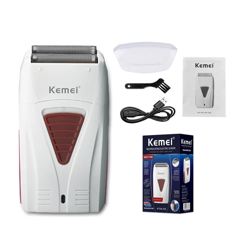 Kemei KM-PG809A KM-PG232 KM-3382 Professional Hair Clipper Set USB Charging Rechargeable Electric Shaver Cordless Beard Trimmer