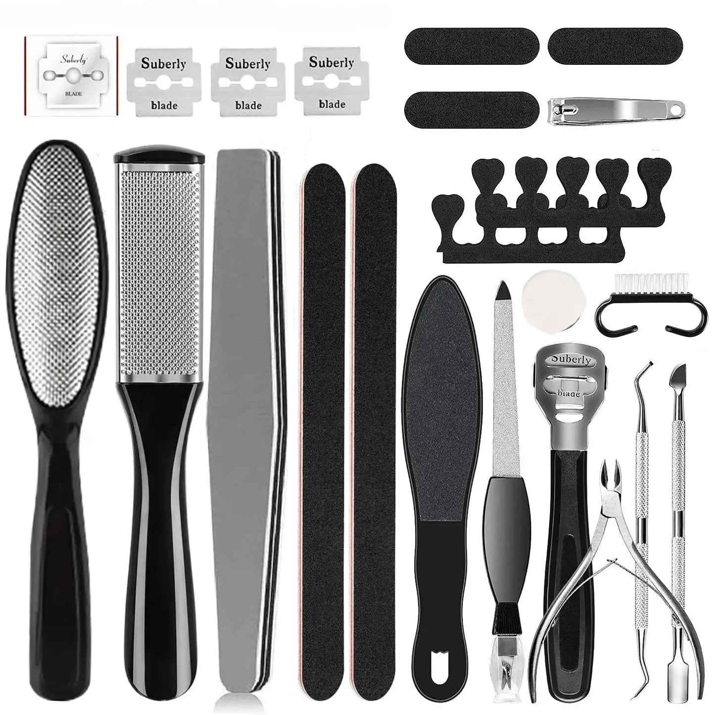 Professional Heavy-Duty Toenail Clipper Set for Ingrown & Thick Toenails,Smooth Feet with Stainless Steel Foot Care Tools