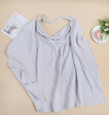 100% Cotton Mother Outing Breastfeeding Cover Muslin Baby Feeding Nursing Shawl Adjustable Privacy Apron Stroller Blanket