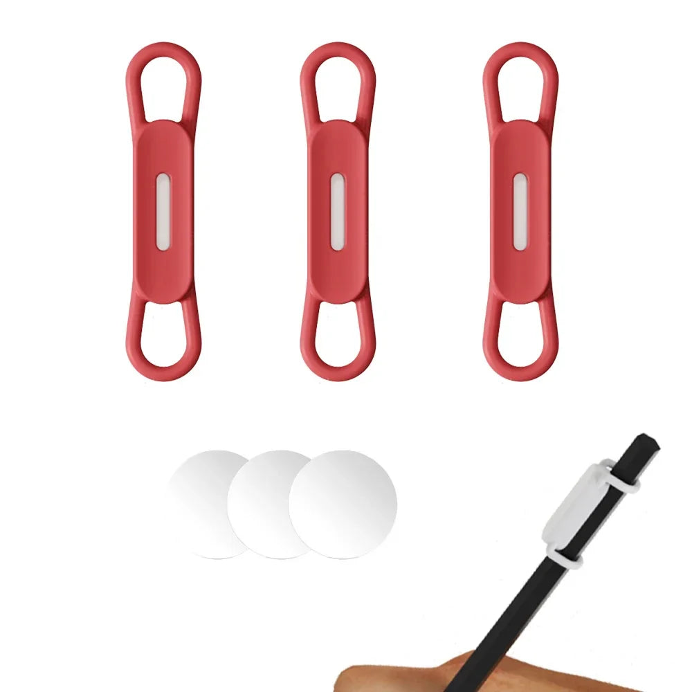 1-5PCS Magnetic Pen Pencil Holder, Silicone Adjustable Pen Holder for Desk, Refrigerator, Whiteboards, Office Desk Accessories