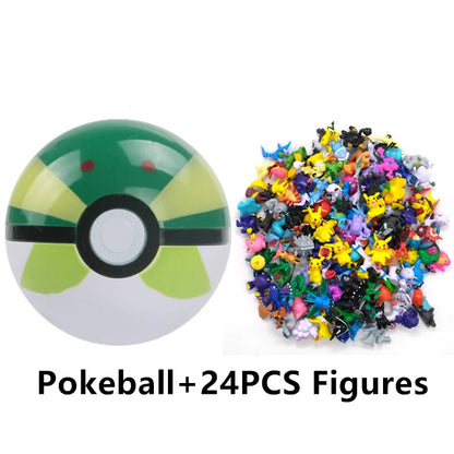 аниме фигурки Toys 7Cm Elf Ball 2-3cm Anime Action PokeBall Figures Monster Toy Model Dolls Children Christmas Gift