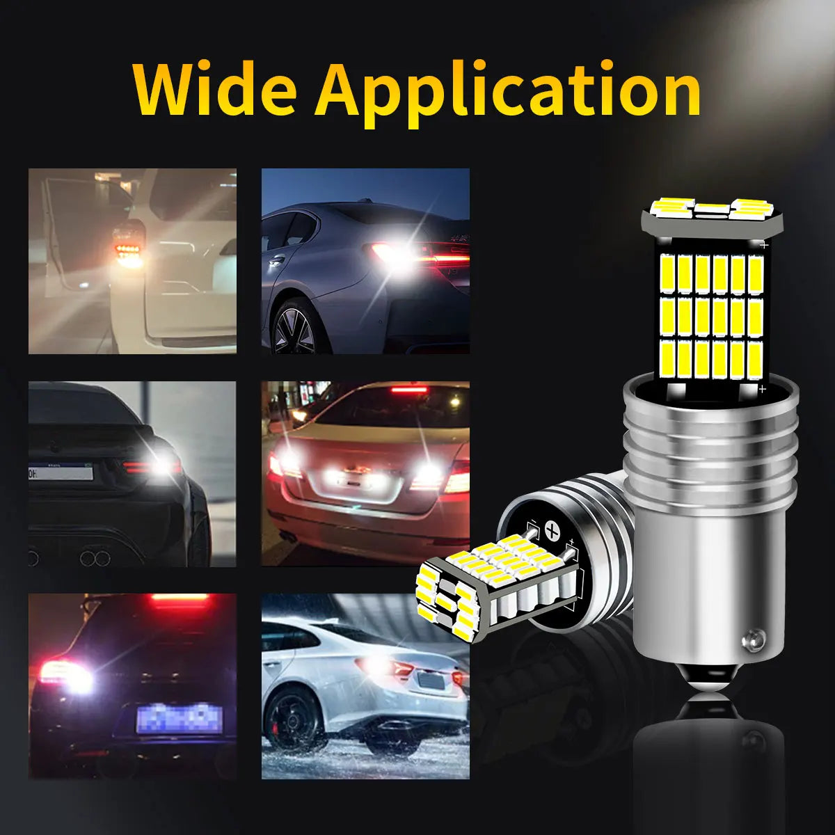 Super Bright 1156 BA15S 1157 BAY15D 4014 45Chipsets LED Signal Bulbs for Car Rear Tail Turn Signal Reverse Brake Running Lights