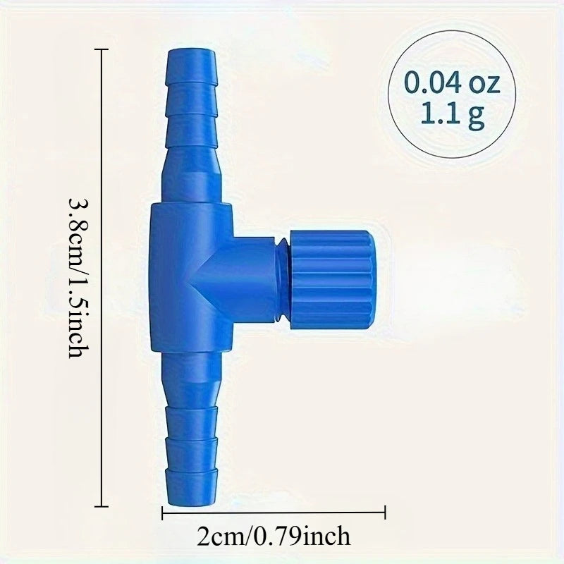 Aquarium Air Control Valve, 4pcs, Adjustable One-Way Air Flow Regulator, Fish Tank Accessories