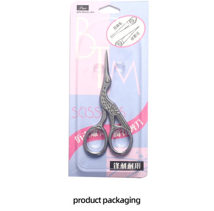 Mr.paper Antique Stork Sewing Art Scissors Made Stainless Steel Suitable for Daily Cutting Embroidery Sewing Craft Art Works