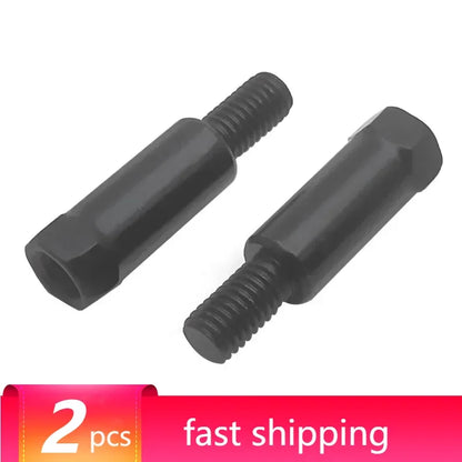 1 Pair Longer Black Silver Motorcycle Rear Mirror Adapters M8 8mm Clockwise Anti-clockwise Right Left Hand Thread Changing Screw