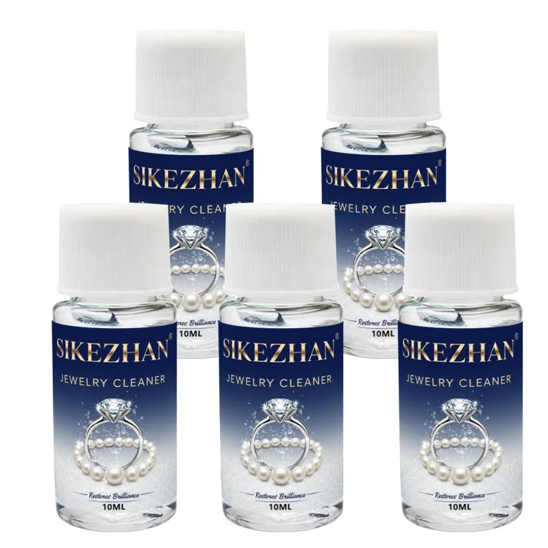 Jewelry Cleaning Liquid, Restore Luster, Remove Tarnish/Oil, Safe for Gold Silver Platinum & Diamonds, Rings/Necklaces/Earrings