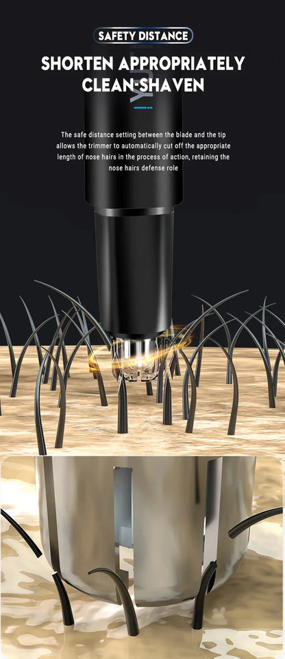 2 In 1 Electric Portable Ear And Nose Hair Trimmer Clipper 2024 Professional Painless Portable Eyebrow For Men