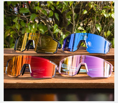 SCVCN Photochromic Sunglasses Cycling Glasses Outdoor Cycling Road Mountain Bike Glasses Men and Women Casual Hiking Windproof