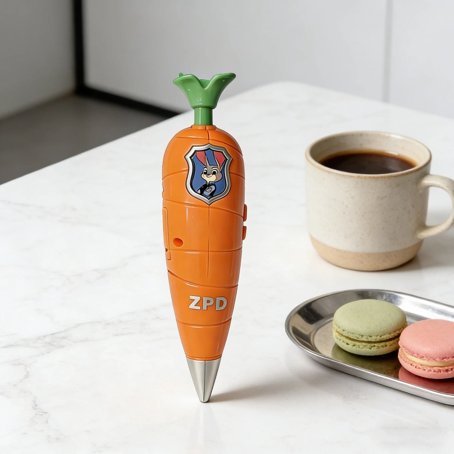 Disney Zootopia 2 Carrot Recorder Pen | Judy & Nick Style for Kids | 60s Mini Recorder | 2-in-1 Gel Pen Stationery