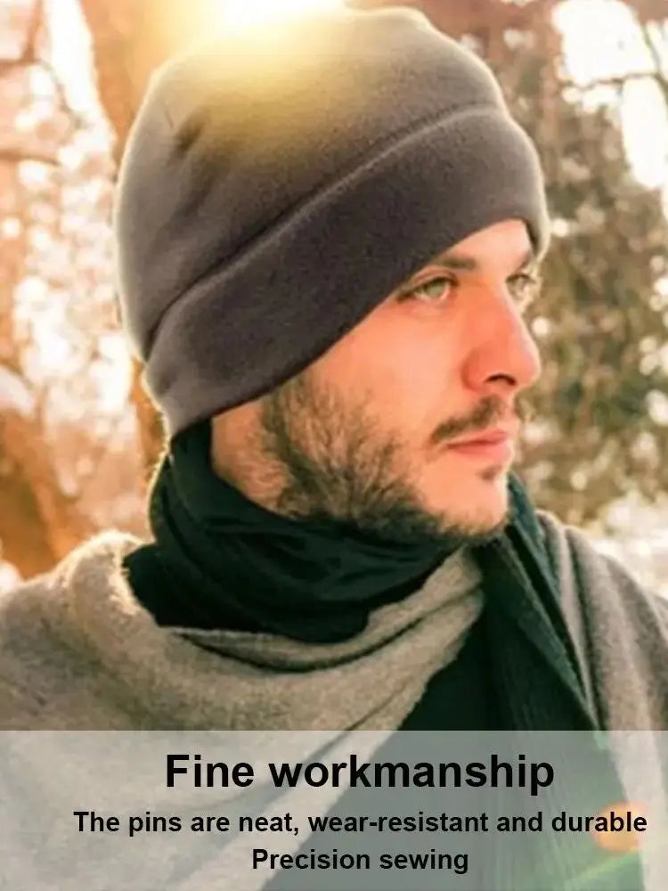 1PC Warm Winter Skull Cap Soft Polar Fleece Hat Thick Windproof Cap Outdoor Beanie Cap Ski Cap Unisex Suitable For Unisex